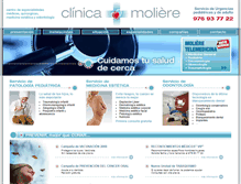 Tablet Screenshot of clinicamoliere.com